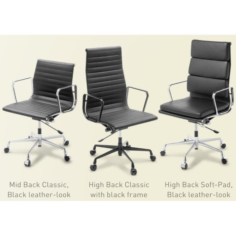 Eames Soft Pad Midback Tan Leather | Executive | Office Furniture
